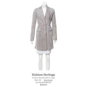 Halston Heritage Genuine Suede Jacket